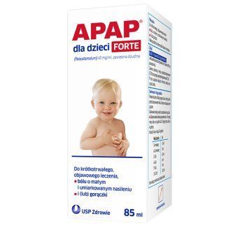 Apap dla dzieci Forte 40 mg/ ml, zawiesina doustna, 85 ml