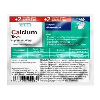 Calcium Teva (Pliva)  tabletki musujące