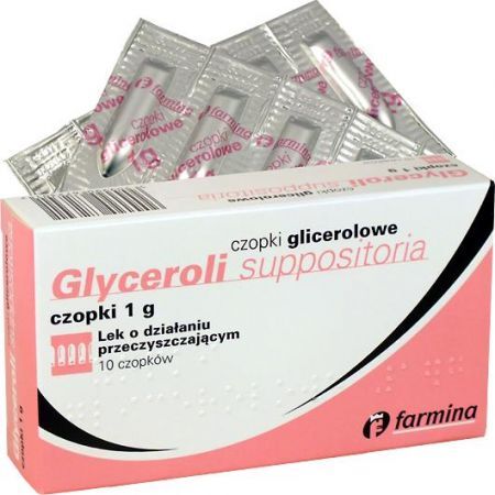 Czopki glicerolowe 1 g  10 czopków