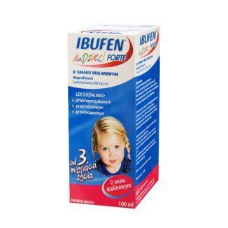 Ibufen Forte smak malinowy, zawiesina doustna od 3 miesiąca  100 ml