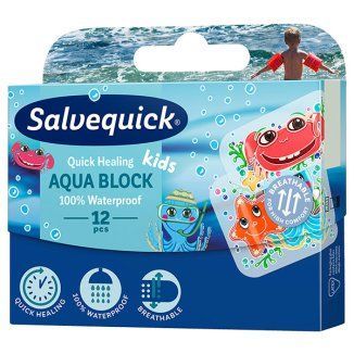 Salvequick Aqua Block Kids  plastry  12 sztuk