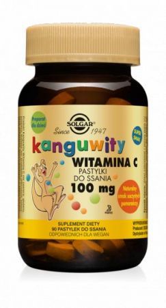 SOLGAR Kanguwity z Witaminą C 100 mg  90 pastylek