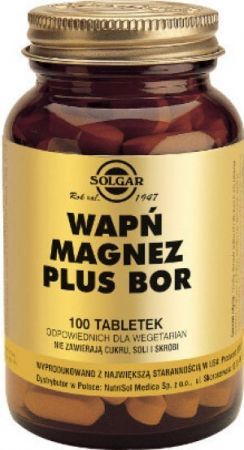 SOLGAR Wapń Magnez + Bor  100 tabletek